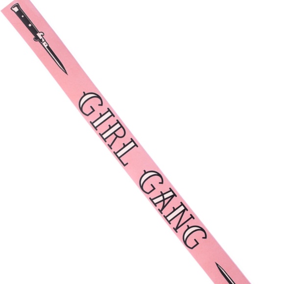 Sourpuss Pink Genuine Leather Belt Girl Gang New Choice  Lg & XL - Picture 1 of 14